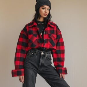 90s Fashion - Grung - Jeans with rips and plaid - getnewtrends.com