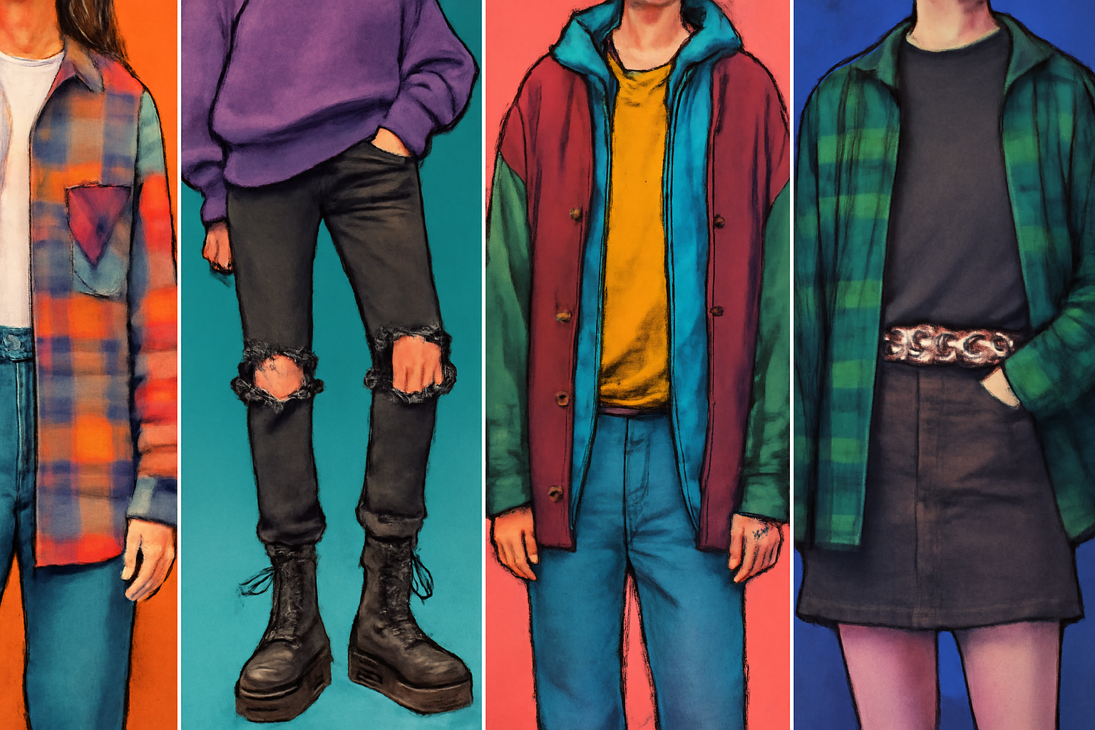 Grunge Fashion Style 90s Trends & Modern